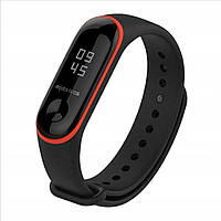 Ремешок UniCase D-Color для Xiaomi Mi Band 3 - Black / Red