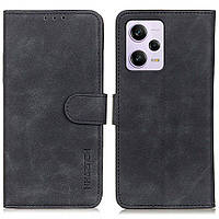 Чехол-книжка KHAZNEH Retro Wallet для Xiaomi Redmi Note 12 Pro 5G / Poco X5 Pro - Black