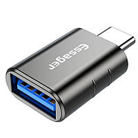 OTG-адаптер ESSAGER Mini Fast Charge USB3.0 to Type-C - Black