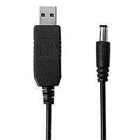 Кабель для роутера и других устройств Deexe USB to DC Power Boost (5V to 12.6V) - Black