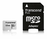 Карта памяти Transcend microSDHC 300S 32GB UHS-I U1 + адаптер - Black