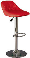 Барний стілець з регулюванням висоти Каміла Camilla chrome Eco-90 екошкіра червоний Новий Стиль
