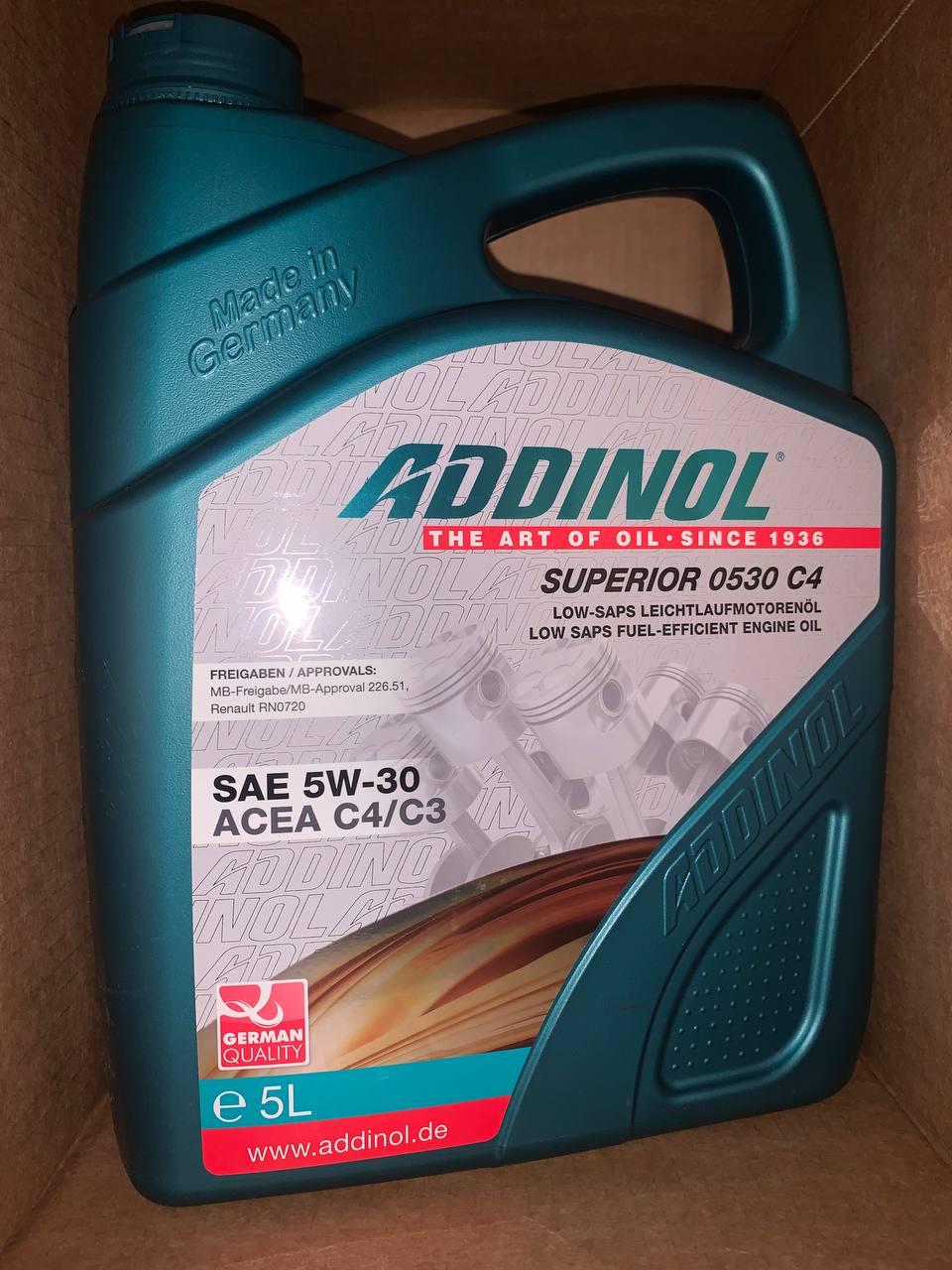Моторное масло Addinol 5w30 Superior 0530 C4 5л (ID#1727976185), цена ...