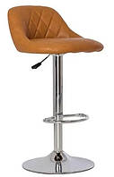 Барний стілець з регулюванням висоти Каміла Camilla chrome Eco-13 екошкіра коричневий Новий Стиль