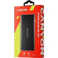 Батарея універсальна Canyon PB-106 10000 mAh Input 5V/2A, Output 5V/2.1A (Max) (CNE-CPB1006B), фото 5