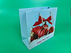 Пакет Новорічний Подарунковий Паперовий 23*24*10(12 шт)Паперовий пакет для Новорічних подарунків