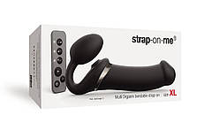 Страпон безремний із вібрацією і вакуумною стимуляцією Multi Orgazm Strap-On-Me XL Black