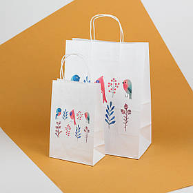 Пакети Новорічні маленькі 150*90*240 Різдвяні подарункові пакети Дитячі святкові пакети для цукерок