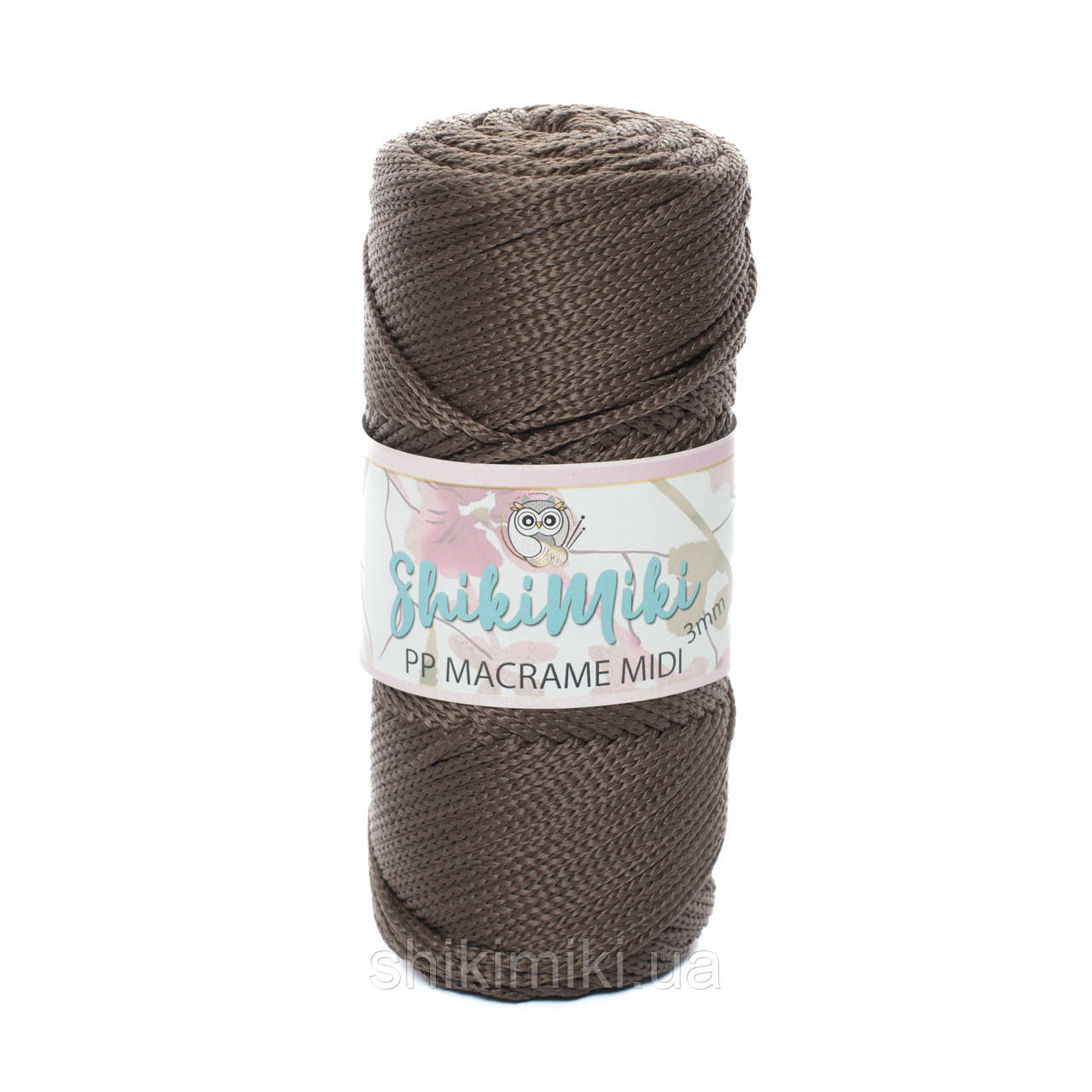 Трикотажний шнур PP Macrame Midi 3 mm, колір Коричневий