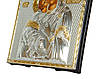 Ікона Володимирська Божа Матір срібна в шкіряній оправі 15,5 x 12 см, фото 5
