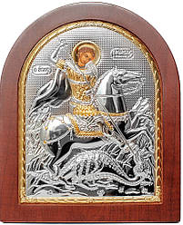Св. Юрій (Георгій) Змієборець 20х25см арочної форми на дереві