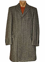 Стильне чоловіче вовняне пальто в ялинку Stons 46/48 розмір