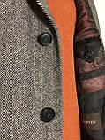 Стильне чоловіче вовняне пальто в ялинку Stons 46/48 розмір, фото 5