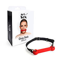 Силіконовий кляп-кісточка Gag Stick Silicon Red Art of Sex