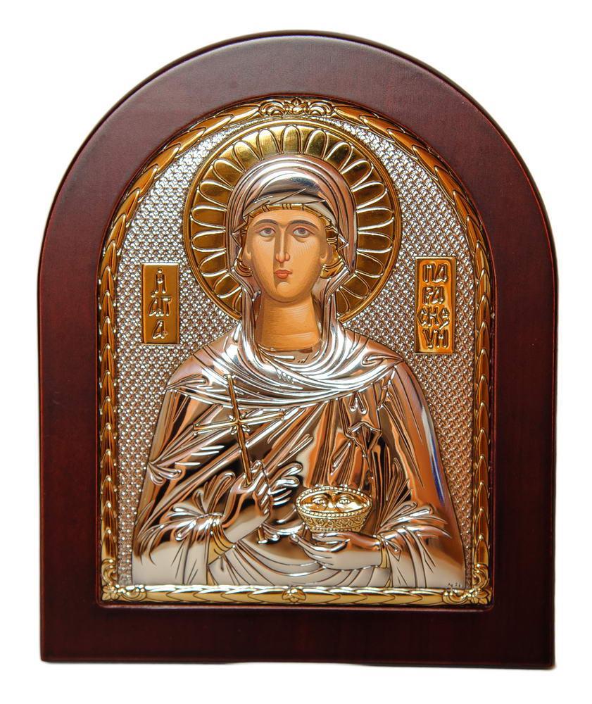 Срібна ікона Свята Параскева 15,6х19 см (Греція)