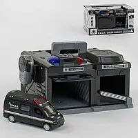 Інтерактивний дитячий гараж з рацією "S.W.A.T." CLM — 558, зі світлом і звуком, з машинкою