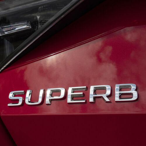 Шильдик емблема напис на багажник Skoda SuperB Шкода СуперБ колір хром, фото 1