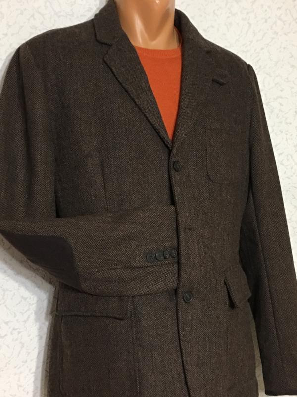 Пиджак мужской шерстяной твидовый тёплый 50 размер - фото 5 - id-p1728026101