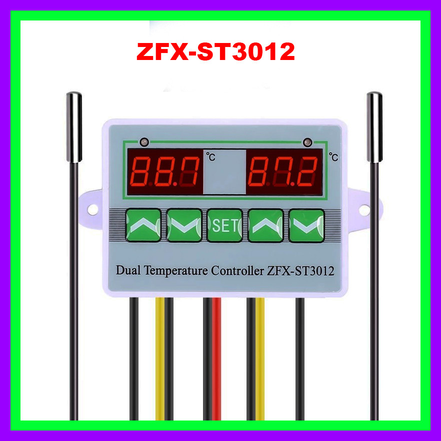 Терморегулятор двойной ZFX-ST3012, 220V с выносным датчиком - фото 1 - id-p1728045510