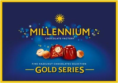 Цукерки Millennium Gold із цілим лісовим горіхом 205 г. Міленіум Голд Коробкова цукерка 205 гр.