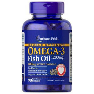 Жирні кислоти омега-3 Puritan's Pride Double Strength Omega-3 Fish Oil 1200 мг 90 капс.