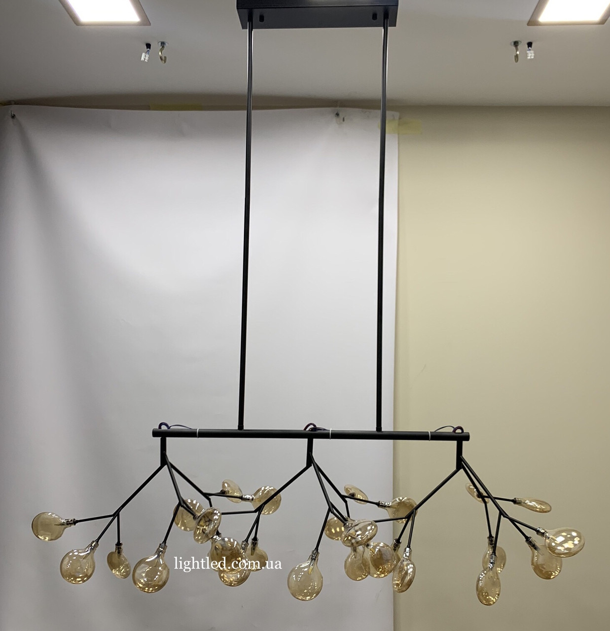 Чёрная Люстра Из Стеклянных Лепестков на 27 Ламп Petals (918-LP264-27 ...