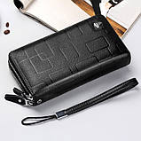 Чоловічий гаманець із натуральної шкіри. Чоловічий клатч. Шкіряний гаманець чоловічий портмоне зі шкіри Коричневий, фото 5