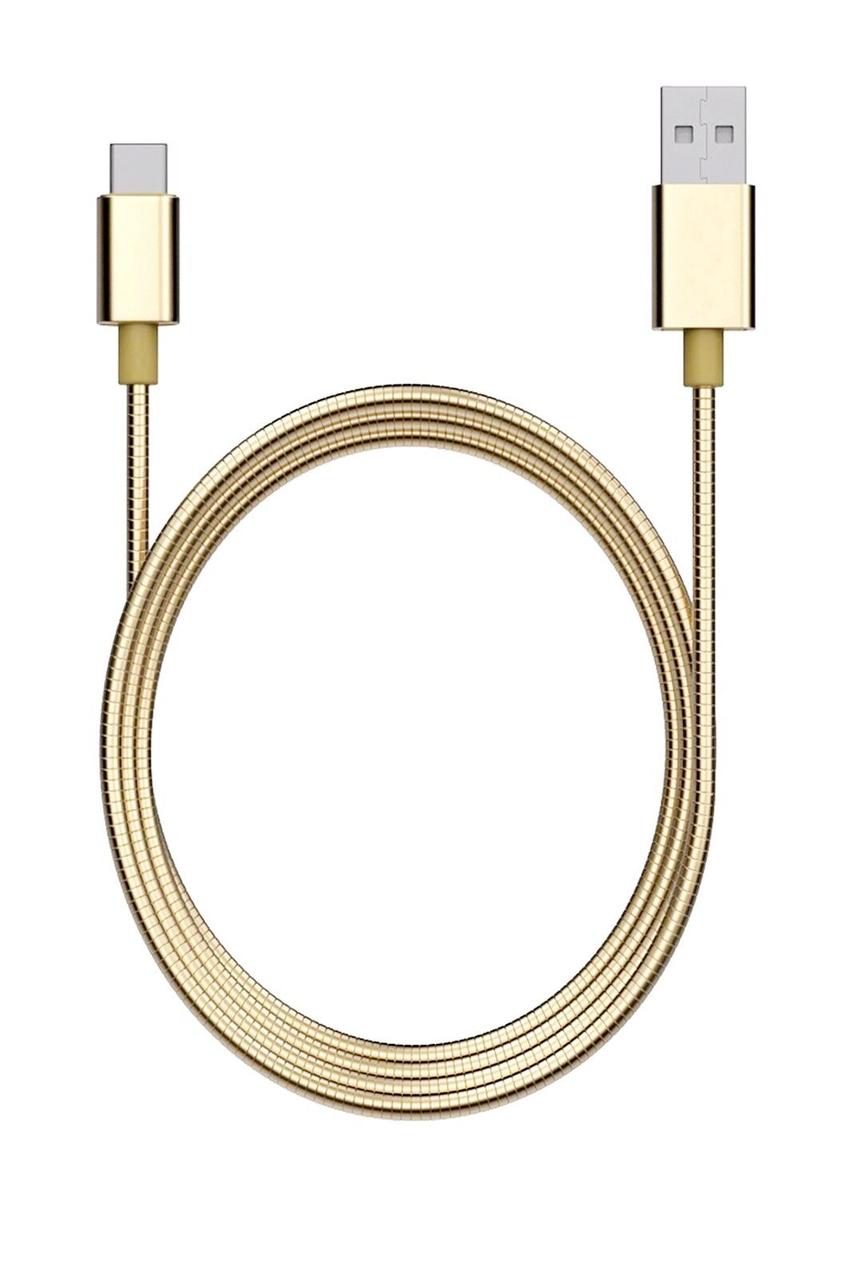 Кабель в металевому плетінні USB Type-C Gold, фото 1
