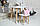 Дитячий білий круглий стіл і стільчик корона рожева. Столик для ігор, уроків, їжі. Білий столик, фото 4