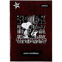 Зошит для нот А4 20 аркушів Kite Snoopy SN22-404, 62597