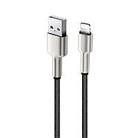 Кабель Colorway USB - Apple Lightning (head metal) 2.4а 1м черный (CW-CBUL046-BK)