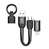 USB кабель Kaku KSC-324 перехідник короткий 20см USB - Lightning / Type-C, фото 3