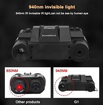 Прилад нічного бачення NVG G1 невидима хвиля 1920x1080P 4.5 940nm з кріпленням на голову, фото 2