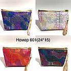 Косметичка прямокутна під рептилію 24*15см на блискавці з петелькою у різних варіантах Nina, фото 2