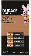 Батарейки Duracell Simply AAA/LR03 (4шт.)