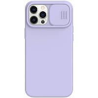 Силіконова накладка Nillkin Camshield Silky Magnetic для Apple iPhone 12 Pro / 12 (6.1") Чорний, TPU+PC Чохли, Бузковий, TPU+PC, Шторка на камеру, Накладка