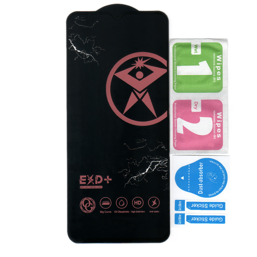 Захисне скло ESD для Motorola Moto E20 (xt2155) | Full Glue | Big Curve | Anti-static
