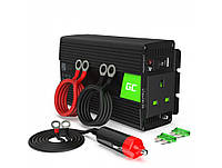 Перетворювач напруги інвертор Green Cell 24V на 230 V 500 W/1000W UK чиста синусоїда