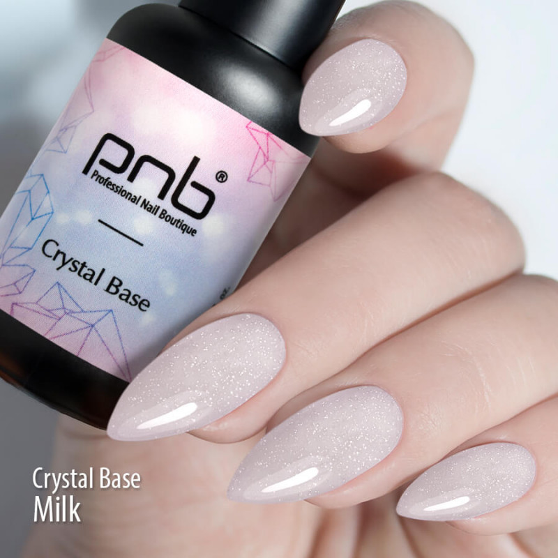 Світловідбиваюча база для нігтів, молочна  Crystal Base PNB, 8 ml, фото 1