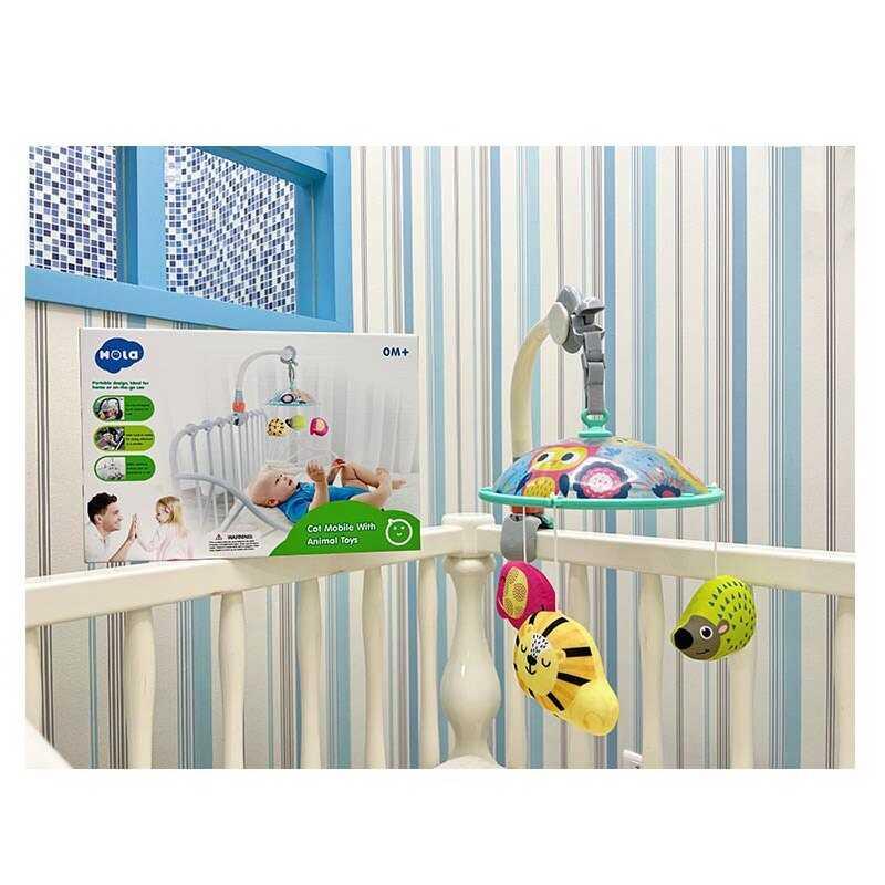Музичний мобіль на ліжечко E 298 "Hola" з 3 текстильними підвісками, фото 1