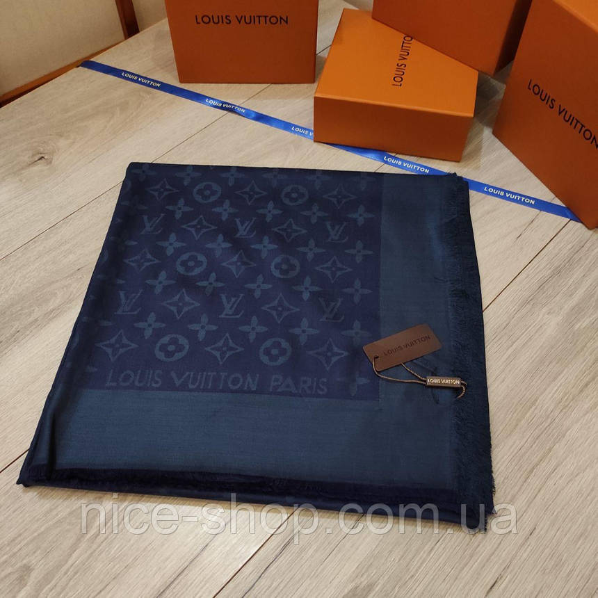 Хустка Louis Vuitton темно-синя комбі люкс, фото 1