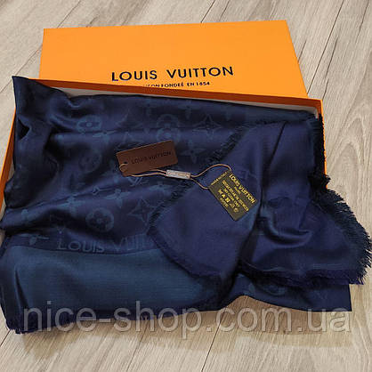 Хустка Louis Vuitton темно-синя комбі люкс, фото 3