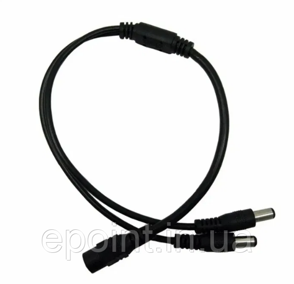 Розгалужувач живлення для GPON, роутерів, спліттер на 2 камери відеоспостереження для блоків живлення ББП - фото 1 - id-p1728102336
