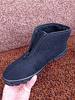 Мужские Угги валенки тёплые бурки зимние ботинки на молнии чёрные 40р = 26 см