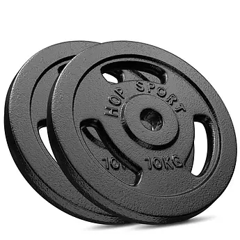 Сет із металевих дисків Strong 2x10 кг Чорний