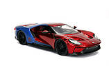 Машина металева Jada Марвел Людина-павук Ford GT (2017) + фігурка Людини-павука 1:24 (253225002), фото 3