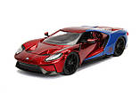 Машина металева Jada Марвел Людина-павук Ford GT (2017) + фігурка Людини-павука 1:24 (253225002), фото 6