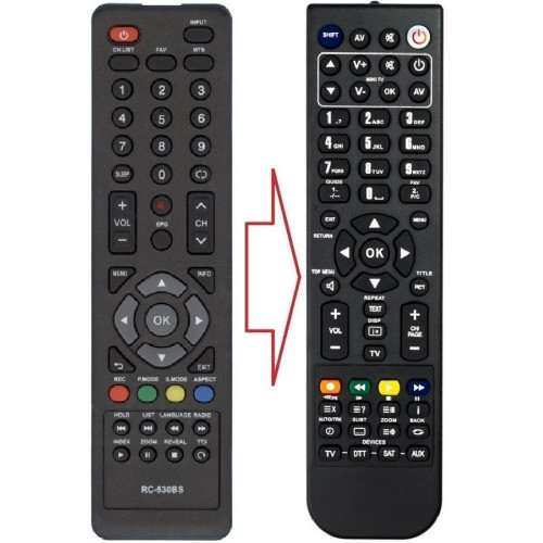 Пульт для телевізора DAEWOO RC-530BS (аналог), фото 1