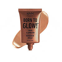 Хайлайтер кремовий NYX Cosmetics Born To Glow Liquid Illuminator (18 мл) Sun Goddess - Bronze pearl (LI04)