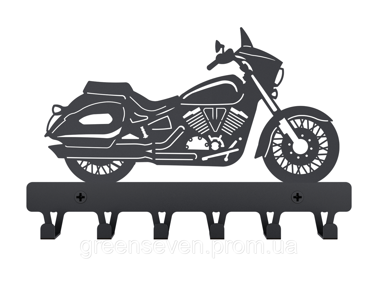 Вішалка для Одягу із металу на стіну з мотоциклом Yamaha V Star Deluxe Harley Davidson